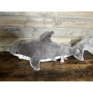 Douglas Cuddle Toys FIN the GREAT WHITE SHARK #299 Large 24" Plush